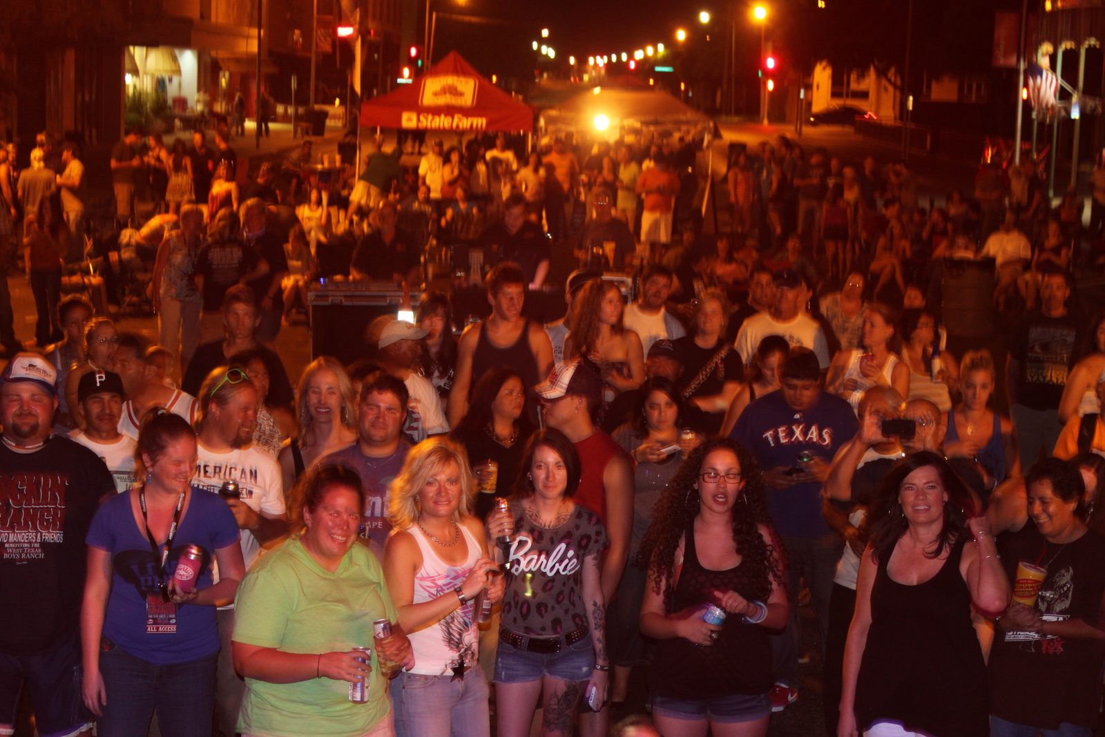 A big crowd at a downtown San Angelo show